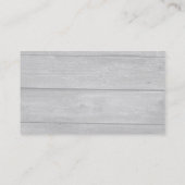 Gray Wood Uniek Origineel Klassiek Professioneel Visitekaartje (Achterkant)