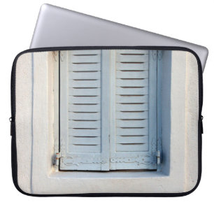 GRAY WOODEN 2-DEUR VENSTER GESLOTEN LAPTOP SLEEVE