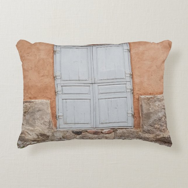 GRAY WOODEN DEUR ACCENT KUSSEN (Voorkant)