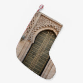 GRAY WOODEN DEUR KLEINE KERSTSOK (Voorkant (Hangend))