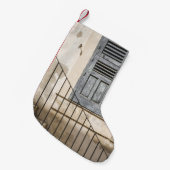 GRAY WOODEN WINDOW KLEINE KERSTSOK (Voorkant (Hangend))