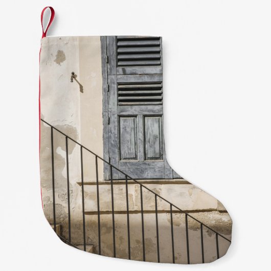 GRAY WOODEN WINDOW KLEINE KERSTSOK (Voorkant)