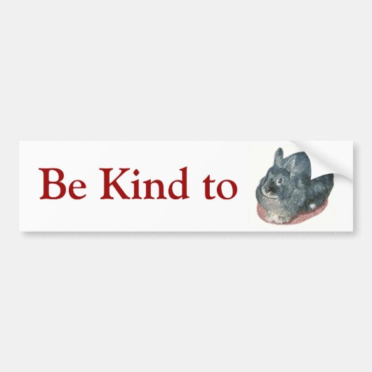 Gray Wooly Rabbit Bumpersticker (Voorkant)