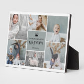 Gray World's Greatest Grandpa Photo Collage Fotoplaat (Zijkant)