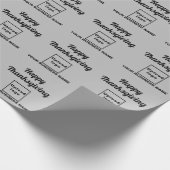 Gray wrapppapier voor zakelijke Thanksgiving Cadeaupapier (Hoek)