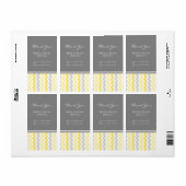 Gray Yellow Chevron Wedding Labels (Full Sheet)