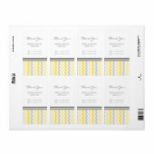 Gray Yellow Chevron Wedding Labels (Full Sheet)