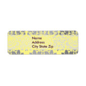 Gray Yellow Damask Etiket (Voorkant)