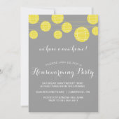 GRAY YELLOW LANTERNS HOUSEWARMING Party INVITATION Kaart (Voorkant)