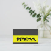 Gray Yellow Personal Trainer Fitness Visitekaartje (Staand voorkant)