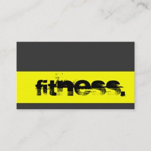 Gray Yellow Personal Trainer Fitness Visitekaartje