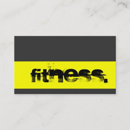 Gray Yellow Personal Trainer Fitness Visitekaartje (Voorkant)