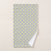 Gray yellow Polka Dot Bad Handdoek (Handdoek)