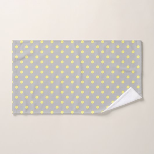 Gray yellow Polka Dot Bad Handdoek (Handdoek)