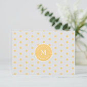 Gray Yellow Polka Dot Flat Bedankt (Staand voorkant)