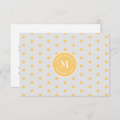 Gray Yellow Polka Dot Flat Bedankt (Voorkant / Achterkant)