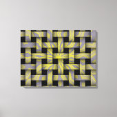 Gray Yellow Star Graphic Weave Pattern Canvas Afdruk (Voorkant)