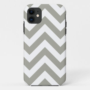 Gray Zig Zag Chevrons Pattern Case-Mate iPhone Case