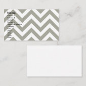 Gray Zig Zag Chevrons Pattern Visitekaartje (Voorkant / Achterkant)