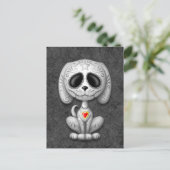Gray Zombie Sugar Puppy Briefkaart (Staand voorkant)