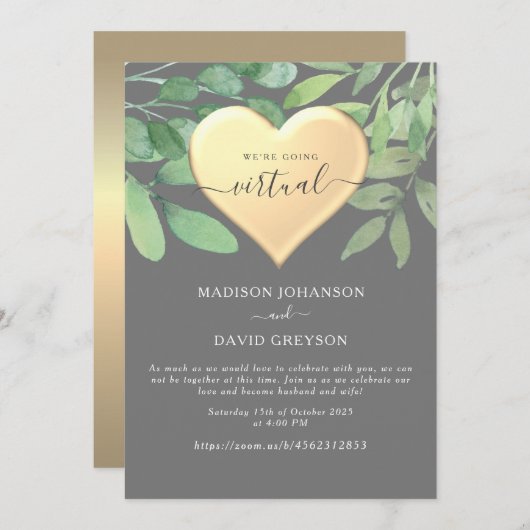 Gray Zoom Weddenschap Kaart (Voorkant / Achterkant)