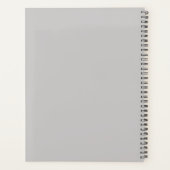 Gray, zwart en wit cirkelpatroon planner (Achterkant)