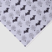 GRAY & ZWARTE HALLOWEEN BATS & SPIDER WEBS TISSUEPAPIER (Detail)