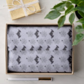 GRAY & ZWARTE HALLOWEEN BATS & SPIDER WEBS TISSUEPAPIER (Geschenk)