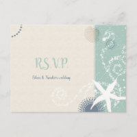 Grayed Jade Beach Wedding Meal Choice RSVP