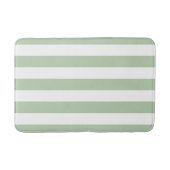 Grayed Jade en White Striped Bath Mat (Voorkant)