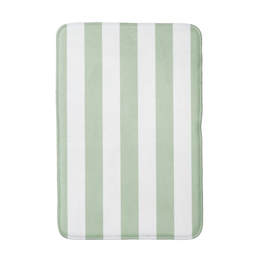 Grayed Jade en White Striped Bath Mat (Voorkant Verticaal)