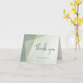 grayed jade geometric typografie bruiloft kaart (Gele Bloem)