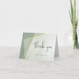 grayed jade geometric typografie bruiloft kaart