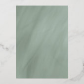 grayed jade gold lijst typografie bruiloft folie uitnodiging (Achterkant)