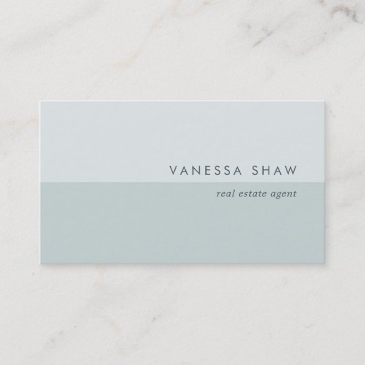 Grayed Jade | Modern Colorblock Visitekaartje (Voorkant)