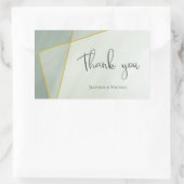 grayed jade modern lijst bruiloft rechthoekige sticker (Tas)