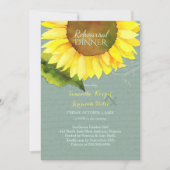 Grayed Jade Sunflower Weddenschap Kaart (Voorkant)