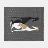 Grayhound Sisters Illustration Fleece Blanket (Voorkant (Horizontaal))