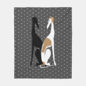 Grayhound Sisters Illustration Fleece Blanket Deken (Voorkant)