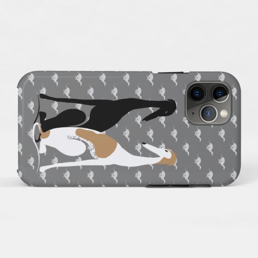 Grayhound Sisters Illustration Phone Case (Achterkant (horizontaal))