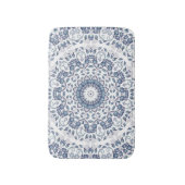Grayish Blue Floral Mandala Badmat (Voorkant Verticaal)