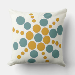 Grayish blue ochre gestippelde ster kussen