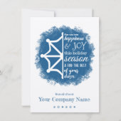 Grayish Blue Snowflake Business Holiday Kaart (Voorkant)