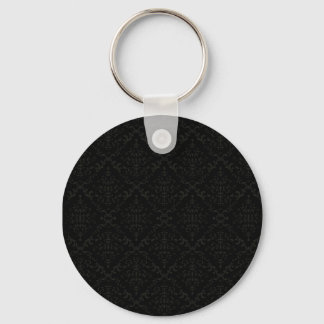 Grayish Damask patroon op donkere achtergrond Sleutelhanger