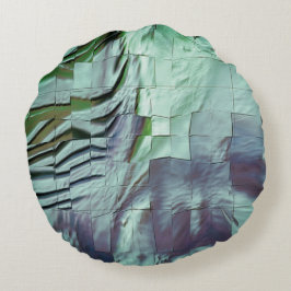 Grayish mint mozaïek met licht geslepen en satin rond kussen