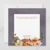 Grayish Paars Herfst Floral "Happy Holiday" Aangep Kaart (Achterkant)