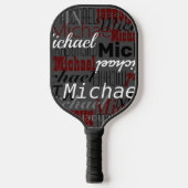 Grayish Pattern of Names Pickleball Paddle (Voorkant)