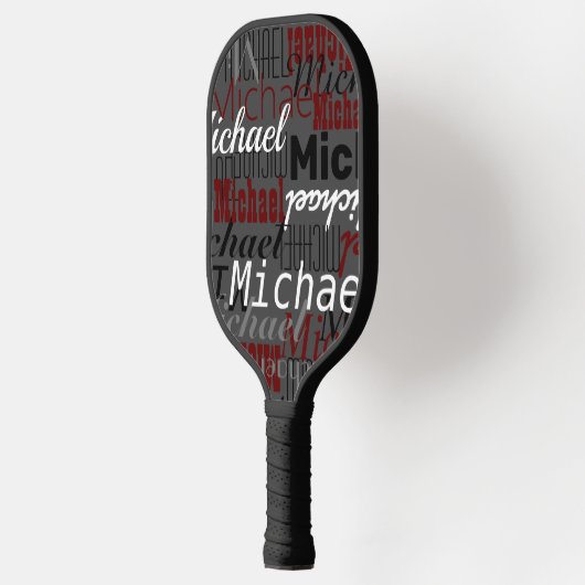Grayish Pattern of Names Pickleball Paddle (Links)