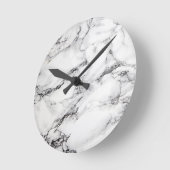 Grayish White Marble Ronde Klok (Hoek)