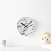 Grayish White Marble Ronde Klok (Huis)